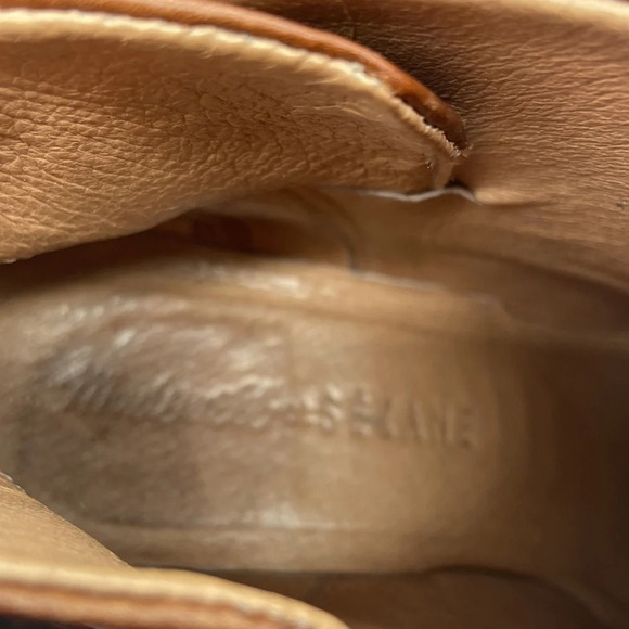 Madewell et Sezane Billie Bootie with Tassel Ties All Leather - Size 6 1/2 - Picture 4 of 9